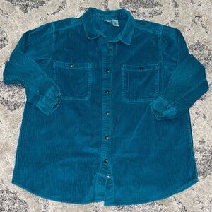 Corduroy Button Up Shirt Jacket